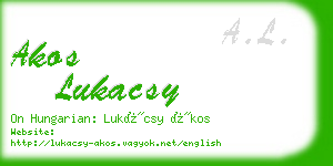 akos lukacsy business card